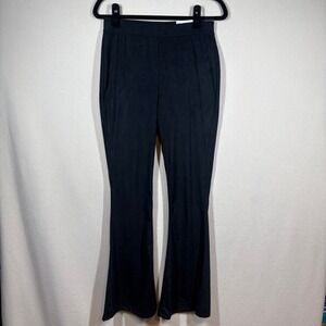 SO Womens Luxe High Rise Pull-On Flare Black Luxe Yoga Pants Medium Athleisure